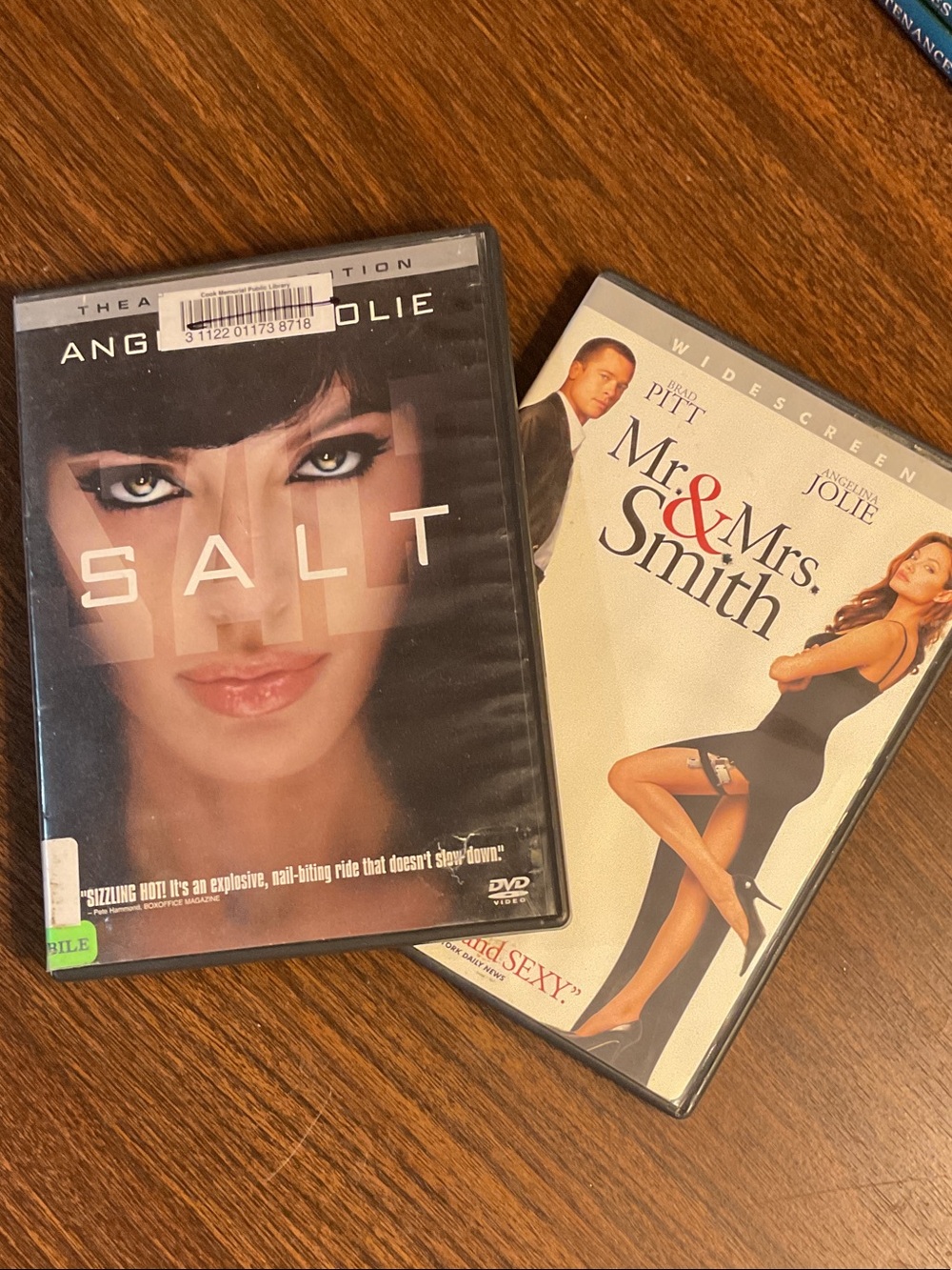 Salt & Mr & Mrs Smith DVDs 📀 featuring Angelina Jolie & Brad Pitt